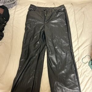 Black leather pants